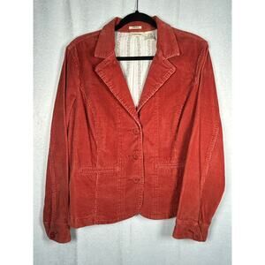 St. John's Bay dark orange Corduroy Blazer  size  large great condition